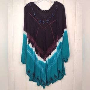 Greater Good Bohemian Teal and Black Women's  (3X/4X)